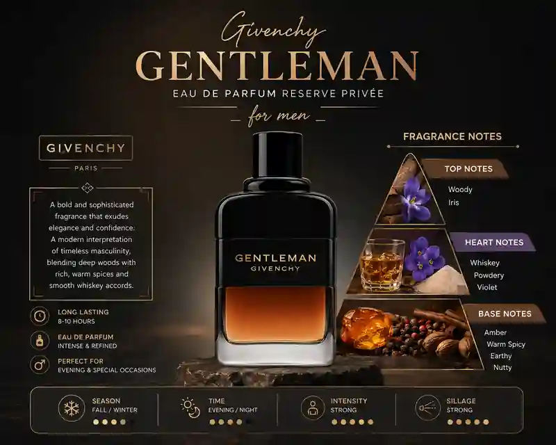 inspired perfume by Nour Givenchy Gentleman Eau de Parfum Réserve Privée
